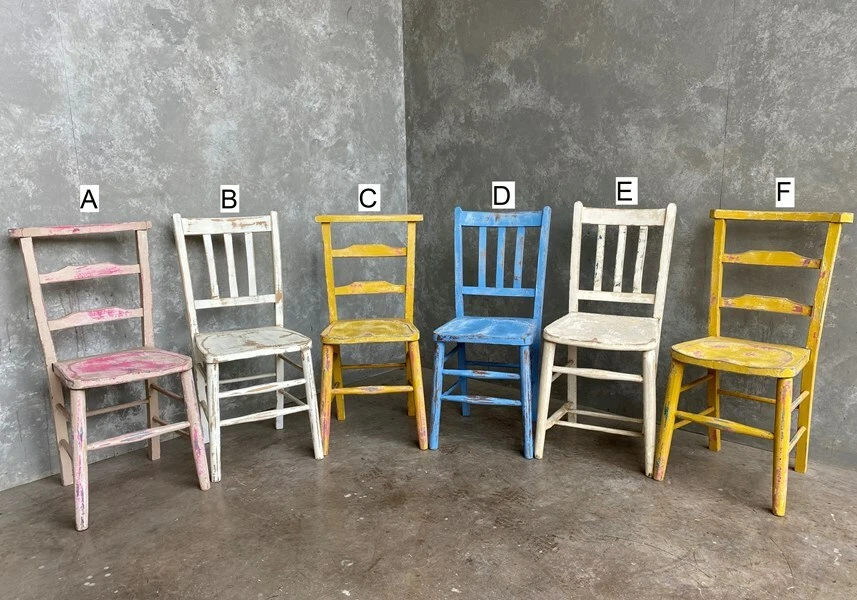 Distressed chairs on sale