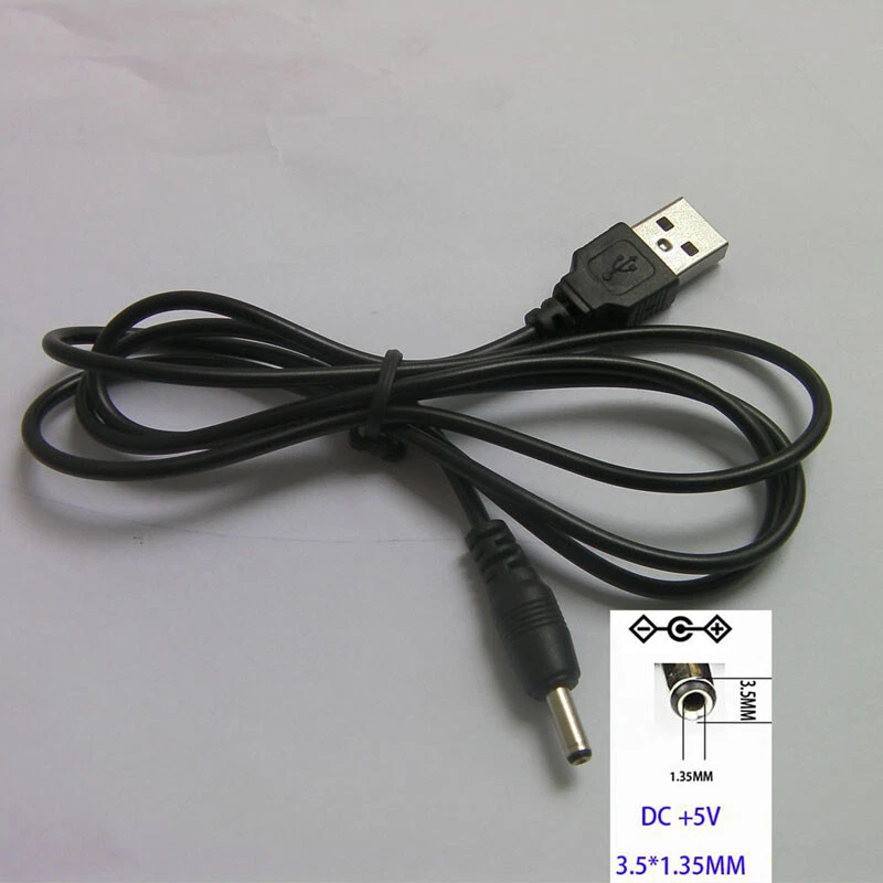 USB Male To DC 3.5mm Jack Male Connector Cable Cord 1.5M/4.9Ft Charge only - Image 4 of 4