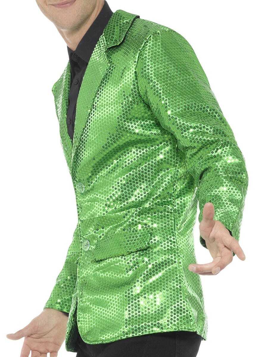 Smiffys Chaqueta Sequin Para Hombre | Americana De Lentejuelas Talla L | Disfraz Y Fiesta