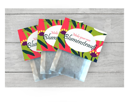 10x Blumengruß ''Make Your Own - Blumenstrauß'' Saatgut Geschenk für viele Anlässe