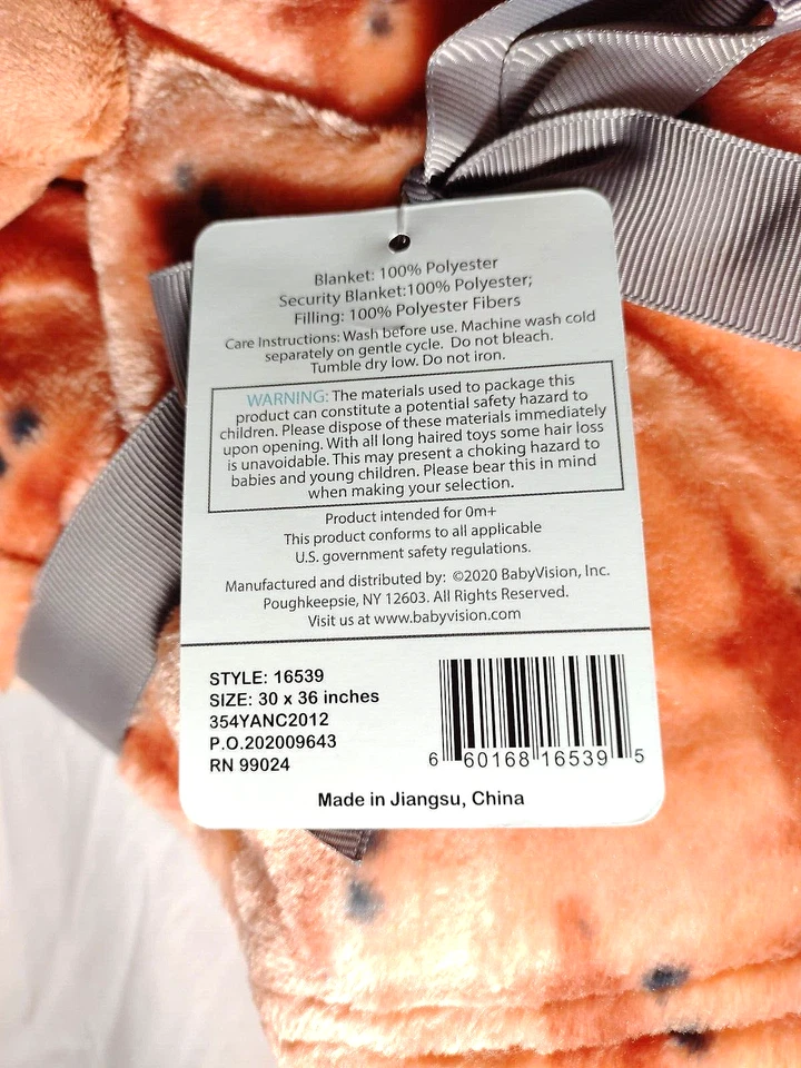 Hudson Bebé Naranja Dinosaurio Manta Seguridad Lovey Juego de 2 piezas Stegosaurus Gris Nuevo con Etiquetas Foto 2 de 3