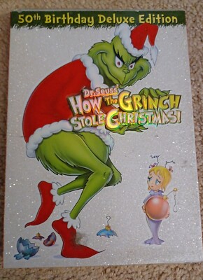 Dr. Seuss' How The Grinch Stole Christmas 50th Birthday DVD Deluxe Edition MINT!