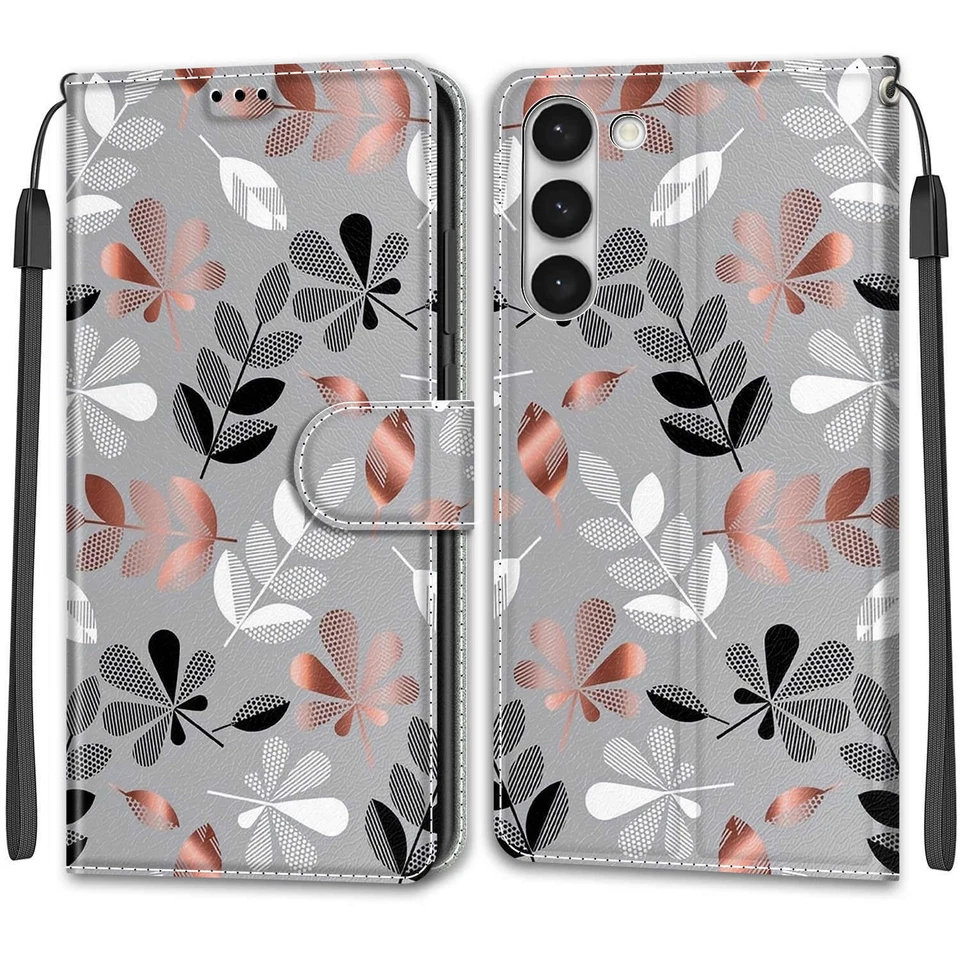 For Various Phone Women Magnetic Flip Leather Wallet Card Bag Stand Case Cover - Image 2 of 4