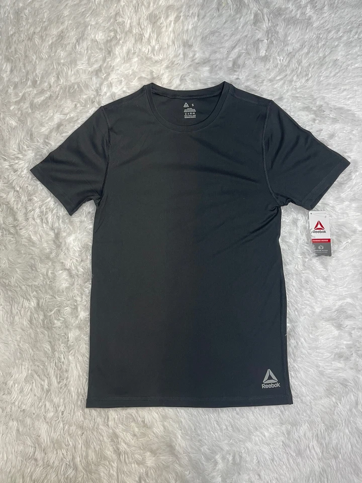 New Reebok Men's Performance Base Layer Shirt Black Small Polyester Workout - Image 4 of 4