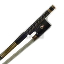 High Quality 4/4 Violin Bow w/ Gold Inlay Carbon Fiber Brass Parts Parisian Eye