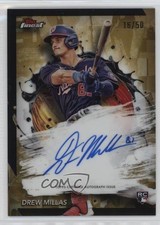 2024 Topps Finest Finest Auto Gold Refractor 16/50 Drew Millas #FA-DM Auto 3c2