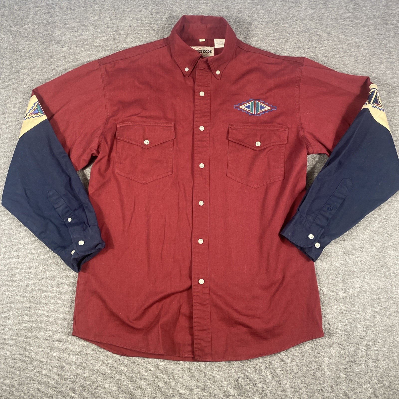 Cowboy Code Button Down Western Style Medium Shirt - image 1