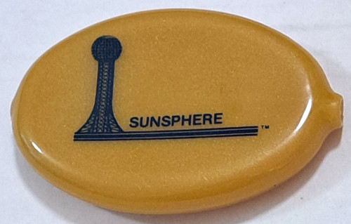 Vtg 1982 World's Fair Sunsphere United American Bank Quikoin Squeeze Purse