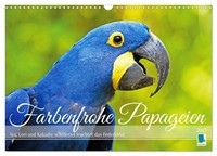 "Calendar 2027 · US Version · Colorful Parrots (Wall Calendar 2027 17\" × 12\" Land"