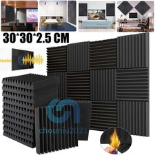24 Pack Acoustic Wall Panels Studio Sound Noise Proofing Insulation Foam
