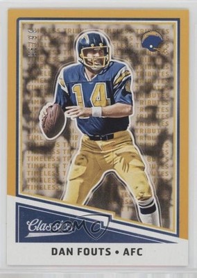 2017 Panini Classics Legends Timeless Tributes Gold 96/99 Dan Fouts #155 HOF 0q3