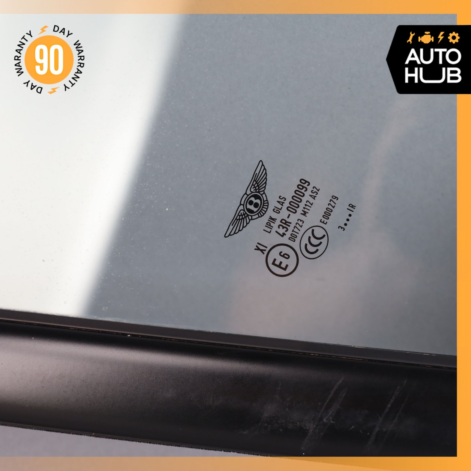 07-18 Bentley Continental GTC Front Right Side Door Vent Window Glass OEM 11k