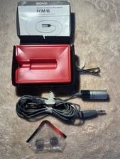 SONY ECM-16 Electret Lapel Pickup Condenser Microphone Tested FREE Batteries