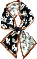59" Mulberry Silk Like Head Scarf Women's Fashion Square Neck Satin Scarfs for B