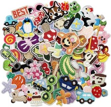 67 Pcs Small Iron On Patches Random Assorted Embroidered Applique Sew On Mini...