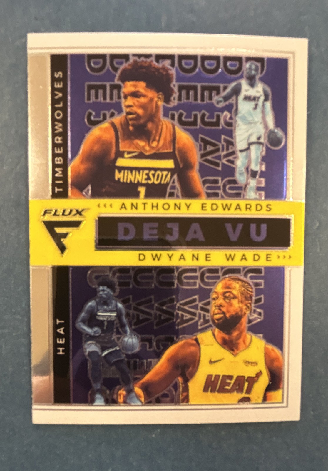 2020-21 Panini Flux - Deja Vu Dwyane Wade, Anthony Edwards #8 (RC)