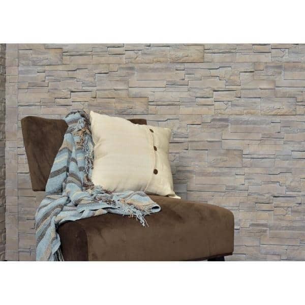Dry Stacked Stone 41-1/2 in. x 13-1/8 in. Limestone Vinyl Siding (10 ...