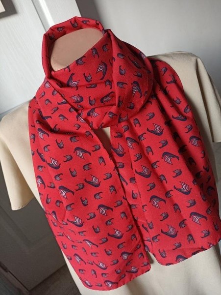 Men Bogner Scarf Black Silk