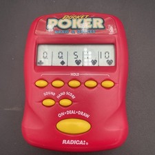 Pocket Poker Draw Deuces Electronic Handheld Game Radica 1997 Tested Working