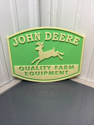 #ad #ad John Deere Custom Tractor Logo 3d Printed Wall Sign $12.00