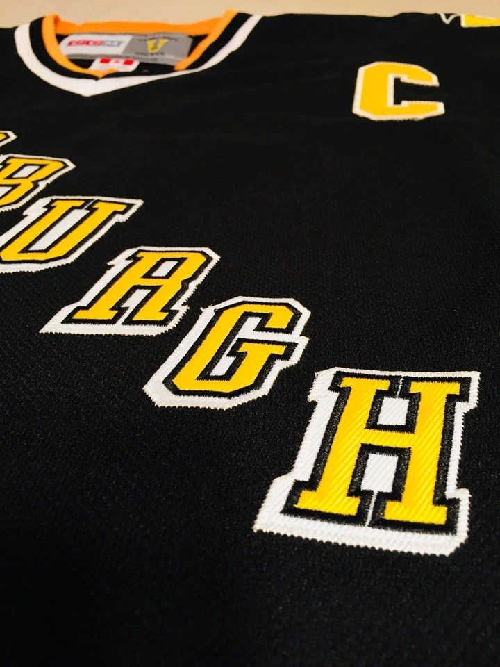 1992 Jaromir Jagr 匹兹堡企鹅路黑色球衣 — 第 3/4 张图片