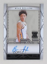 2022-23 Leaf Trinity Clear Auto Silver 37/49 Ryan Rollins #CA-RR1 Auto 3g7