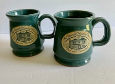 Deneen Pottery 2011 McDowell-Nearing House Munice Indiana  Set of 2 Coffee Mugs