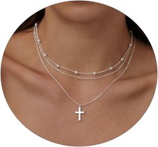 Layered Necklaces for Women Dainty Gold Necklace 14K Gold Plated