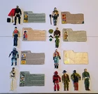 Vintage G.I. GI Joe ARAH Lot 10 Figures w/Cards all From Vehicle Playsets!
