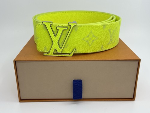 New Authentic Mens Louis Vuitton Taigarama Monogram Reversible Belt 90/30/S