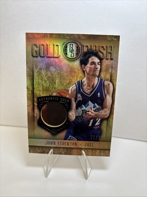2012-13 Panini Gold Standard Gold Rush #88 John Stockton /25 Jazz 14K Gold  