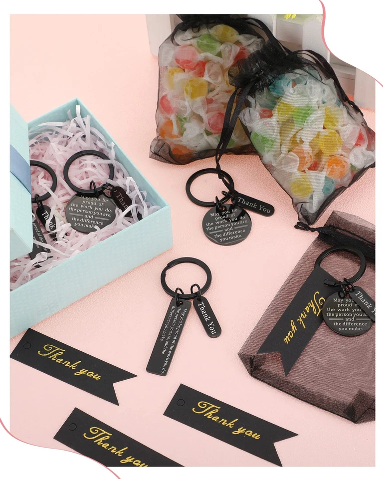 150 Pcs Employee Thank You Gifts Bulk Appreciation Gift Keychain for Coworker... - Image 4 of 4