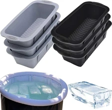 Extra Large Ice Block Mold, 6 Pcs, 14.4 Lb Capacity, Reusable Silicone Tray