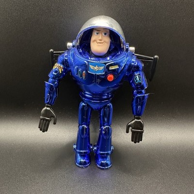 Rare 1990's Toy Story Stealth Buzz Lightyear 5” Chrome Blue