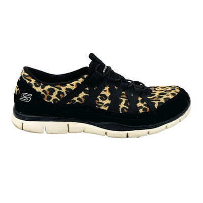 Womens 7.5 Skechers Sport-Active Gratis-Wild Vibes Leopard Print Shoes 104009