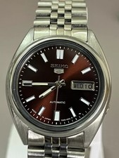Vintage Seiko 5 Automatic Men's 7009 Brown Dial Rare Watch