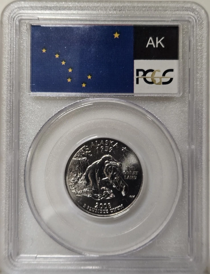 2008-D 25C PCGS MS67 - Clad Alaska Quarter - Image 2 of 2