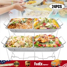 24 Pack Chafing Wire Rack Buffet Stand Full Size Chafing Food Warmer Dish Stand