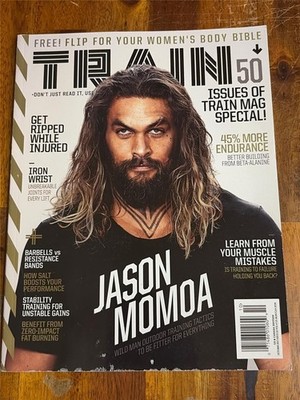 TRAIN bodybuilding muscle magazine JASON MOMOA & IMOGEN PARFITT 10-17