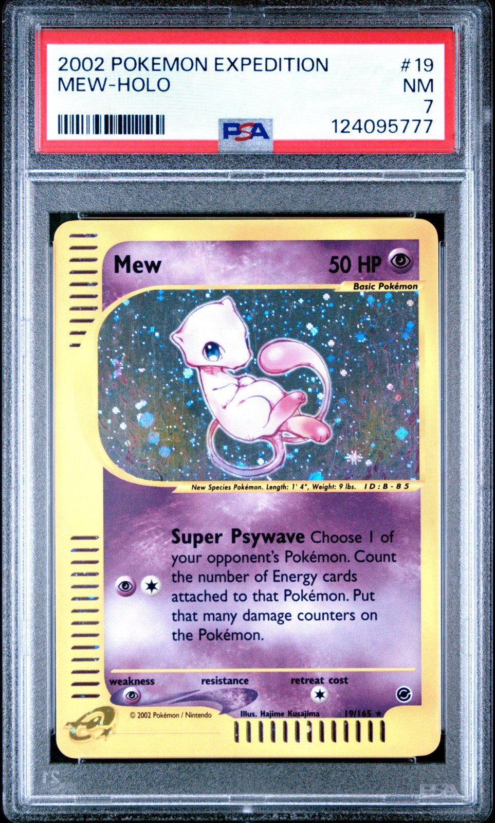 2002 Mew 019/165 Expedition Base Set Holo PSA 7 Pokemon