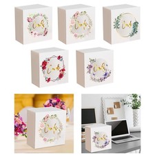 Hochzeitskartenbox Aus Acryl mit Schlitz, Geschenkkartenbox, Blumendruck,