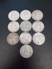 Benjamin Franklin 50c Half-Dollar Lot of 10 Silver Coins Circulated