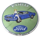 Vintage Ford Sign - Mustang Ford Automobile Service Station Gas Pump Sign