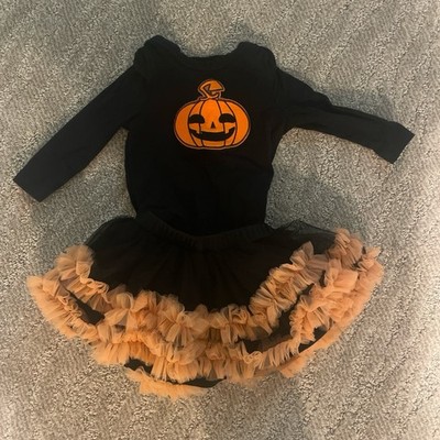 Halloween body suit & Tutu Skirt Set Infant Baby Girl 0-3