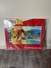 Pokemon Boys No-Show Socks 6-Pack Shoe Size 9-2 1/2 