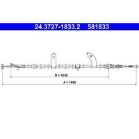ATE 24.3727-1833.2 Seilzug Feststellbremse FüR Mazda 3 BM BN