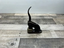 ANTIQUE CAST IRON LEVER PRESS NOTARY SEAL EMBOSSER BLACK DESK DECOR