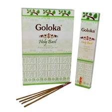 GOLOKA Holy Basil Incense Sticks Natural Fragrance Masala Agarbatti 15gx12 Pack