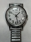 Vintage Timex Mechanical Manual Wind Easy Reader Style White Dial Expander Band