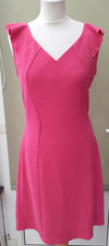 LA REDOUTE LADIES RUFFLED DRESS HOT PINK SIZE 10 NEW (ref 405) SALE
